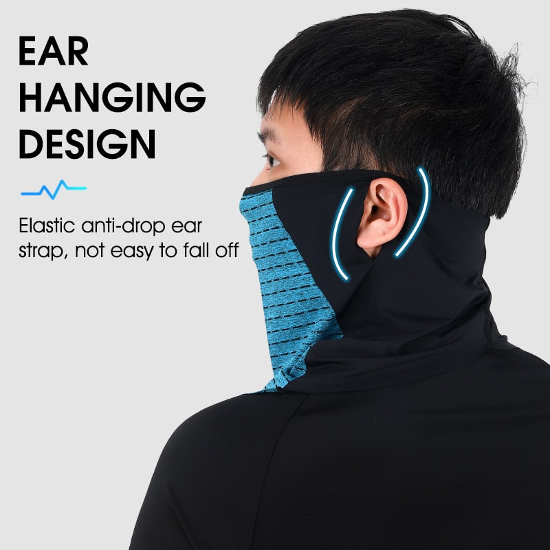 Summer Women Sun Protection Face Mask Men Anti-UV Ice Silk Full Face Mask  Outdoor Cycling Sports Breathable Hanging Ear Scarf