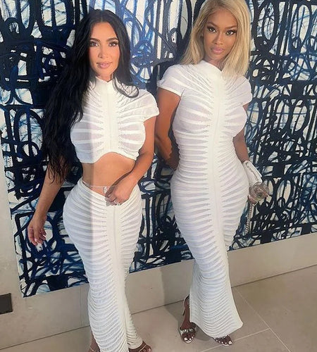 Y2K Solid Knite Striped Patchwork Women Tops Trendy Short Sleeve Sheer Bare Midriff Female Concise Streetwear Clothes