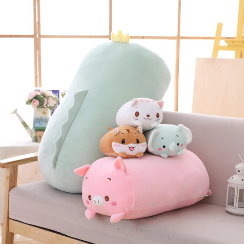 Load image into Gallery viewer, high Quality 60cm  Adorable Dinosaur Pig Cat Bear Plush Toy Soft Cartoon Panda Hamster Elephant Stuffed Doll Baby Pillo
