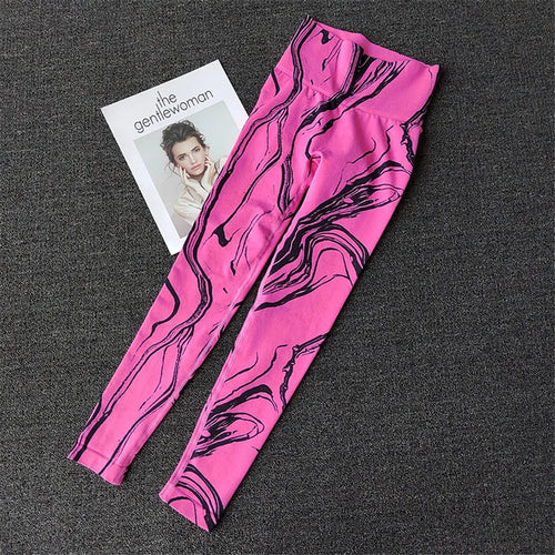 Load image into Gallery viewer, Stripe Women Peach Scrunch Seamless Tummy Control Yoga Pants Gym Tights High Waist Sport Leggings Running Pants
