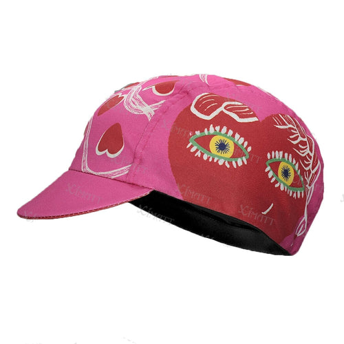 Load image into Gallery viewer, Summer Love Pink Woman Cycling Cap Polyester Quick Drying Sun Protection Road Bicycle Sports Hat Classic
