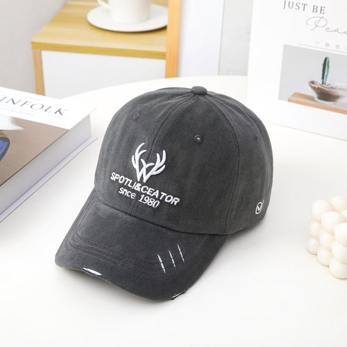 Load image into Gallery viewer, Fashion Women Cap Kpop Style Antlers Embroidery Bright Baseball Cap For Women High Quality Female Streetwear Sports Hat
