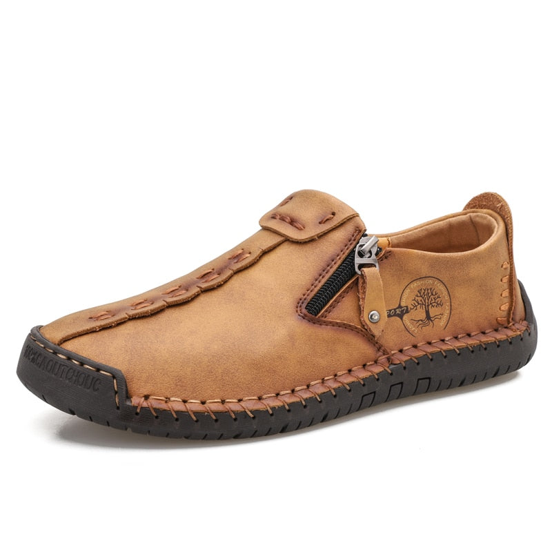 Handmade Men's Casual Shoes Leather Men's Moccasins Loafers Outdoor Men Driving Shoes Non-slip Men's Sneakers Zapatillas Hombre