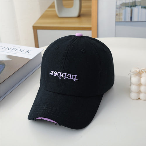 Load image into Gallery viewer, Fashion Women Baseball Cap Kpop Style Letter Embroidery Holes Cap For Women High Quality Female Streetwear Outdoor Hat
