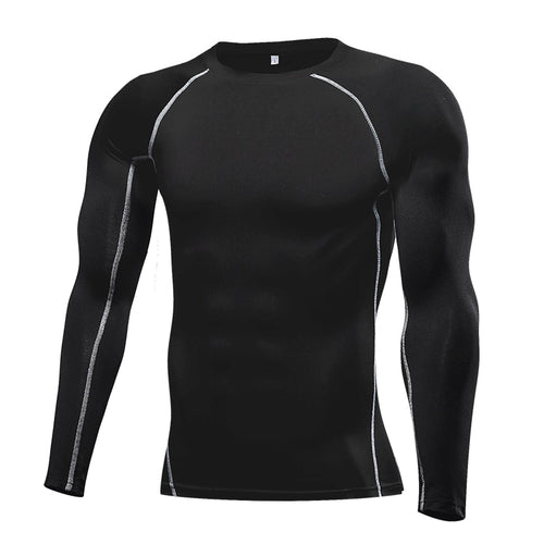 Load image into Gallery viewer, Men Compression Running T Shirt Fitness Tight Long Sleeve Sport Tshirt Training Jogging Shirts Gym Sportswear Quick Dry Rashgard
