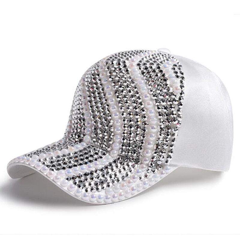 Unisex cartoon Baseball Cap Pearl Snapback Sun Protection Caps woman Mesh Rabbit Ear Kids Trucker Sun Hat