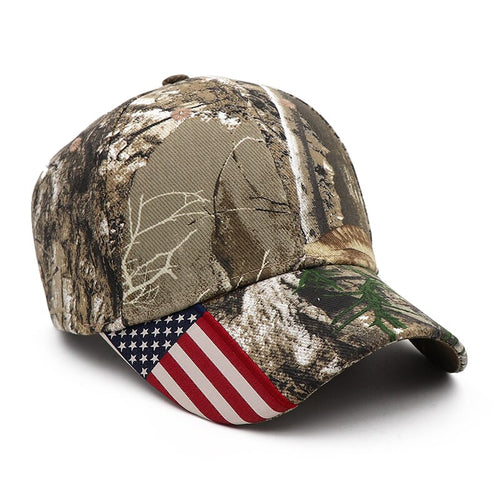 Load image into Gallery viewer, American Flag Hunting Camouflage Baseball Cap Women&#39;s Snapback Hat Summer Outdoor Fishing Hats For Men Army Camo Caps
