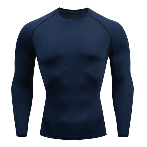 Load image into Gallery viewer, Men Compression Running T Shirt Fitness Tight Long Sleeve Sport Tshirt Training Jogging Shirts Gym Sportswear Quick Dry Rashgard
