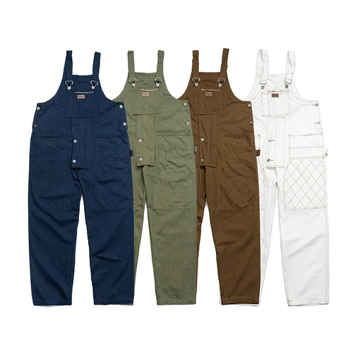 Load image into Gallery viewer, Belt Workwear Jumpsuit Men&#39;s Fashion Multi Pocket One-piece Trousers Loose Green Beige Sleeveless Overalls 9Y7822
