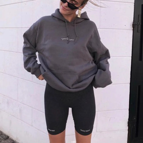 Load image into Gallery viewer, Summer biker shorts 2024 women elastic waist skinny fitness korean casual sexy Letter print black shorts pantalones black
