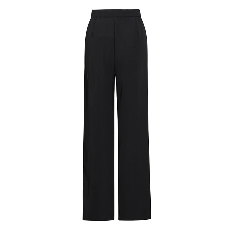 Loose Temperament Wide Leg Pants Female High Waist Minimalist Casual Women's Trouser Clothing Style Fashion