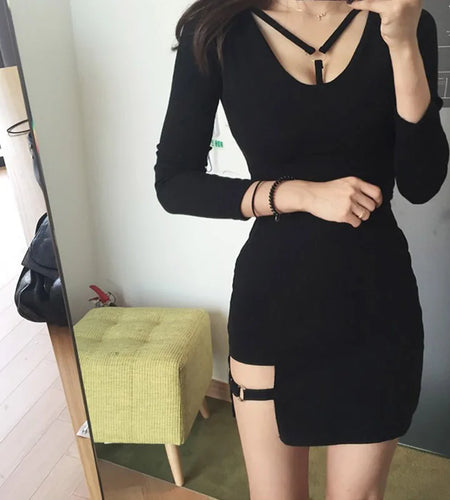 Korean Style Black Package Hip Skirts Irregular Hem Pencil Micro Mini Skirt Sexy Slim Women Party Skirts
