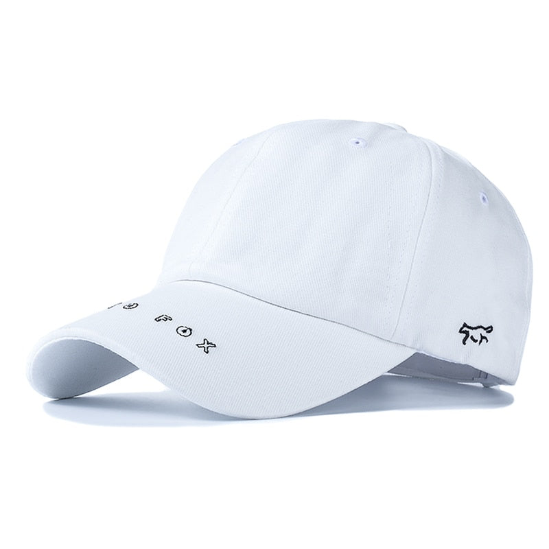 Women Men Cotton Kpop Brand Cap Fashion Side FABIO FOX Embroidered Baseball Cap Adjustable Outdoor Summer Streetwear Hat