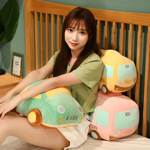 Load image into Gallery viewer, 25-60CM Kawaii Bus Car Model Plush Toys Colorful Car Dolls Stuffed Soft Plush Pillow Creative Birthday Gift for Boys Children
