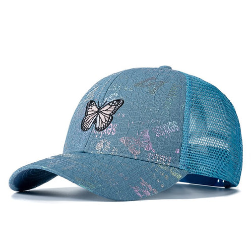 Load image into Gallery viewer, Stylish Women Cap Summer Trucker Hats For Women Fashion Butterfly Embroidery Baseball Cap Outdoor Streetwear Hat Cap
