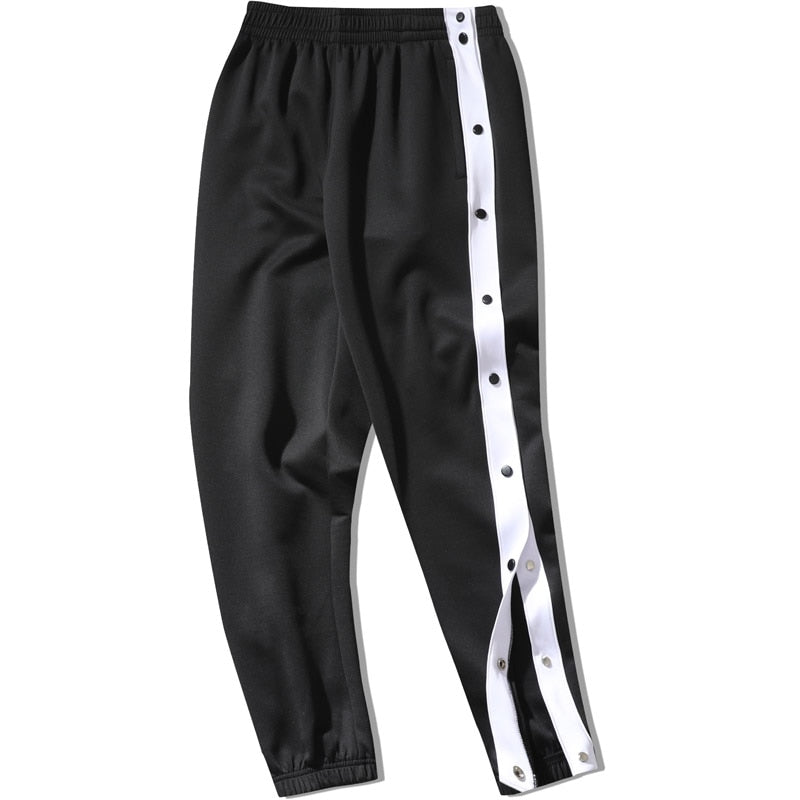 High Quality Men Running Sport Pants Outdoor Fitness Sweatpants with Zipper Pocket Basketball Football Jogging Trousers Black