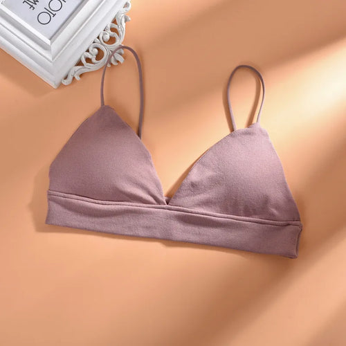 Load image into Gallery viewer, Summer Women Bra French Triangle Tube Top Sexy Seamless Bras Camisole Wireless Backless Lingerie Bralette
