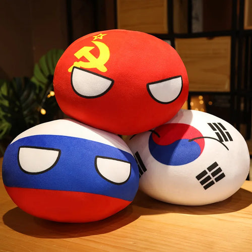 Load image into Gallery viewer, Funny 10cm Polandball Country MINI Ball Toy Plush Pendant Plush Doll Countryball USSR USA FRANCE RUSSIA UK JAPAN GERMANY  ITALY
