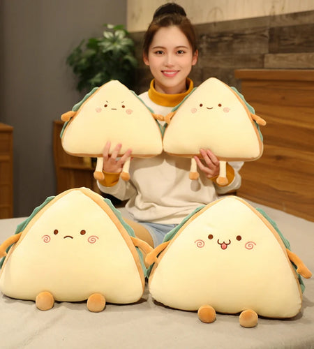 Simulation Food Sandwich Cake Plush Toy Cute Bread Stuffed Doll Soft Nap Sleep Pillow Sofa Bed Cushion Creative Birthday Gift