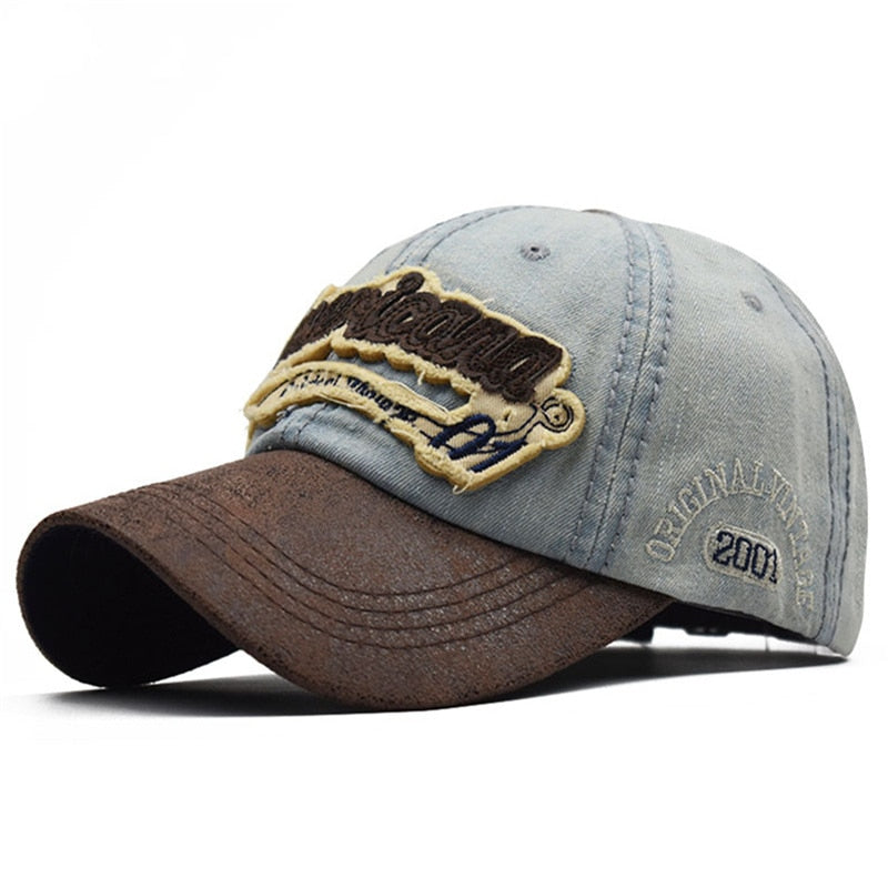 Branded Men's Cap Denim Baseball Cap Women Men Snapback Hat 3D Embroidery Dad Hat Bone Trucker Caps