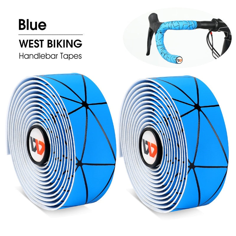 Bike Handlebar Tape Road Bicycle Anti-slip Silica Gel EVA Shock Absorption Handle Bar Tape Cycling Wrap End Plug