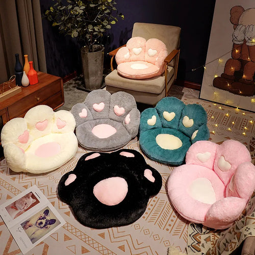 Load image into Gallery viewer, New Style 50/60cm Bear Cat Paw Plush Seat Cushion Ins Lovely Home Decoration Floor Mat Stuffed Soft Chair Rest Cushion Dolls
