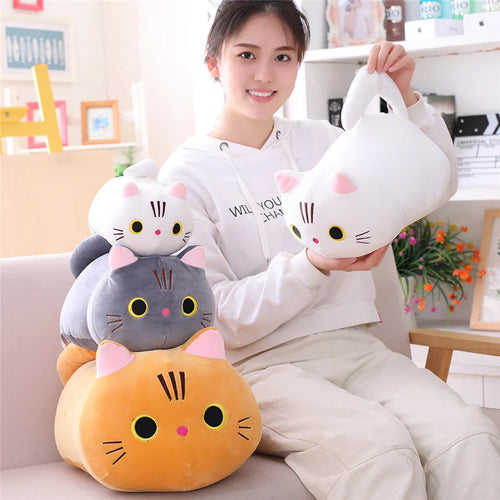 Load image into Gallery viewer, 25cm Cute soft Cat Plush Pillow Cushion Kawaii Stuffed Animal Cat Plush Toys Kids Children Baby Gift
