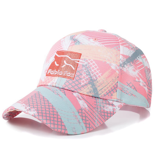 Load image into Gallery viewer, Women Geometric Tie Dye Cap Cotton Fabio Fox Patch Fashion Baseball Cap Women Casual Adjustable Outdoor Streetwear Hat Cap
