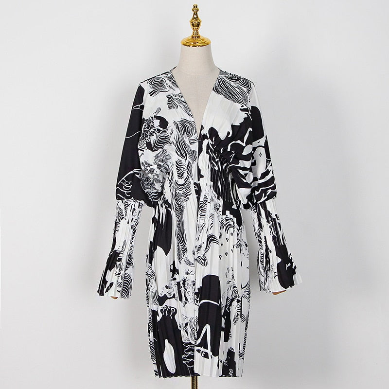 ZARA - WOMAN - PLEATED PRINTED DRESS