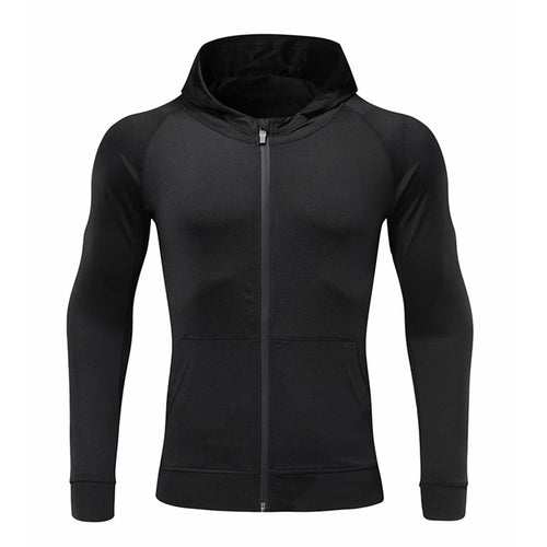 Load image into Gallery viewer, Men Fitness Sport Jacket Gym Running Hoodies Male Sportswear Workout Coat Jogging Hooded Shirt Outdoor Sweatshirt MMA Dry Fit
