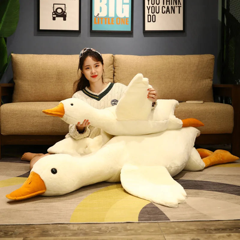 50cm Mini Lying Duck Plush Toys Kawaii Animal Goose Mat Pillow Stuffed Soft Cushion for Children Girls Birthday Gift