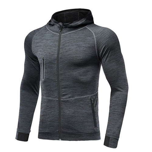 Load image into Gallery viewer, Hooded Fitness Sport Jacket Men Quick Dry Running Coat Zipper Hoody Sweatshirt Sportswear Gym Hoodies Training Clothing
