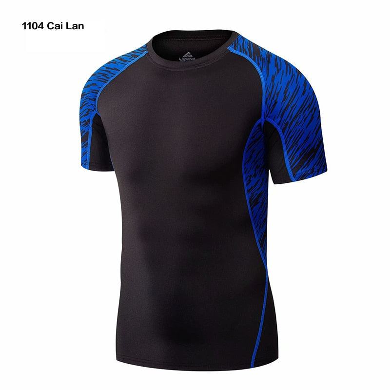 Quick Dry Men Running Compression T Shirt Fitness Tops Breathable Gym Sport Clothing Male Golf Sweatshirt Outdoor Workout