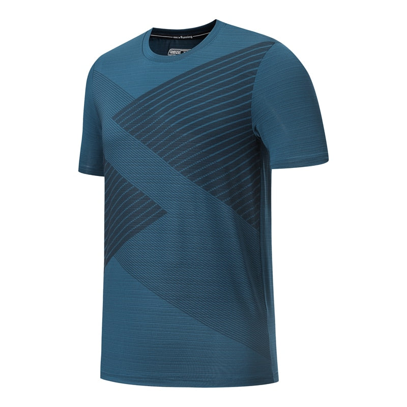 Men Running T-Shirts Clothes Quick Dry Breathable Wicking Rash Guard Gym Fitness Workout Jogging Short Sleeve Tops