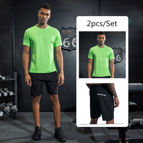 Load image into Gallery viewer, Shirt Homme Running Men Designer Quick Dry T-Shirts Running Slim Fit Tops Tees Sport Men&#39;s Fitness Gym T Shirts Muscle Tee
