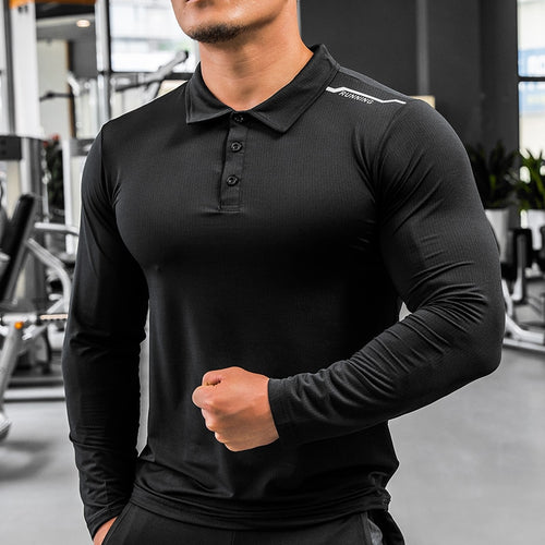 Load image into Gallery viewer, Mens Gym Compression Shirt Male Rashgard Fitness Long Sleeves Running Clothes Homme Tshirt Football Jersey Sportswear Dry Fit
