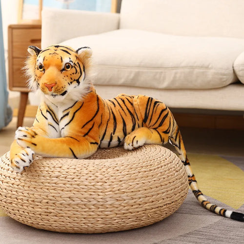 Load image into Gallery viewer, 1pc 23/27/33CM High Quality Kawaii Squatting Tiger Plush Toy Simulation Tiger Soft Doll Christmas Birthday Gifts for Children
