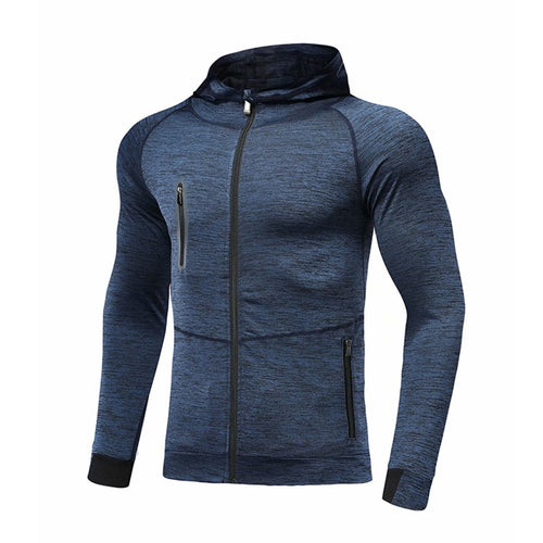 Load image into Gallery viewer, Men Fitness Sport Jacket Gym Running Hoodies Male Sportswear Workout Coat Jogging Hooded Shirt Outdoor Sweatshirt MMA Dry Fit
