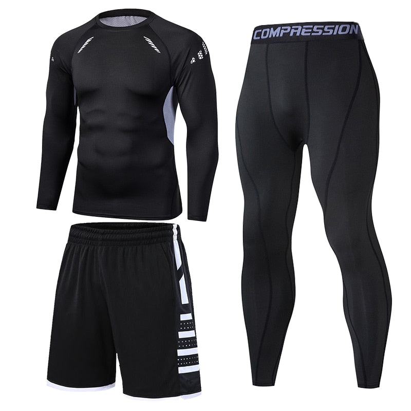 Men's Compression Suit Set: Breathable Quick drying Sweat - Temu Mexico
