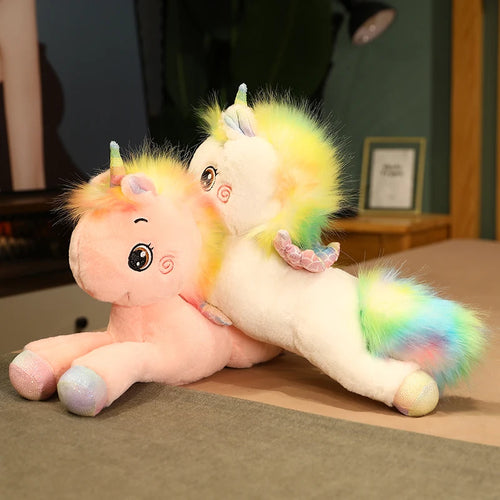 Load image into Gallery viewer, 1pc 60/75cm Kawaii Lying Rainbow Unicorn Plush Toys Cartoon Animal Dolls for Children Girls Stuffed Toy Birthday Decor Gifts
