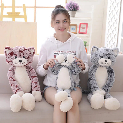 Load image into Gallery viewer, 1Pc Plush Toy Soft Cat Black Gray Cat Plush Toys Lovely Anime Cat Doll Birthday Chrismas Gift for Children Cat Doll Baby Doll
