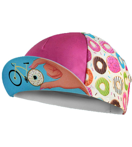 Classic Colorful Cookies Cycling Caps Black Pink  Polyester Breathable Quick Drying Men And Women Wear Bicycle Hat