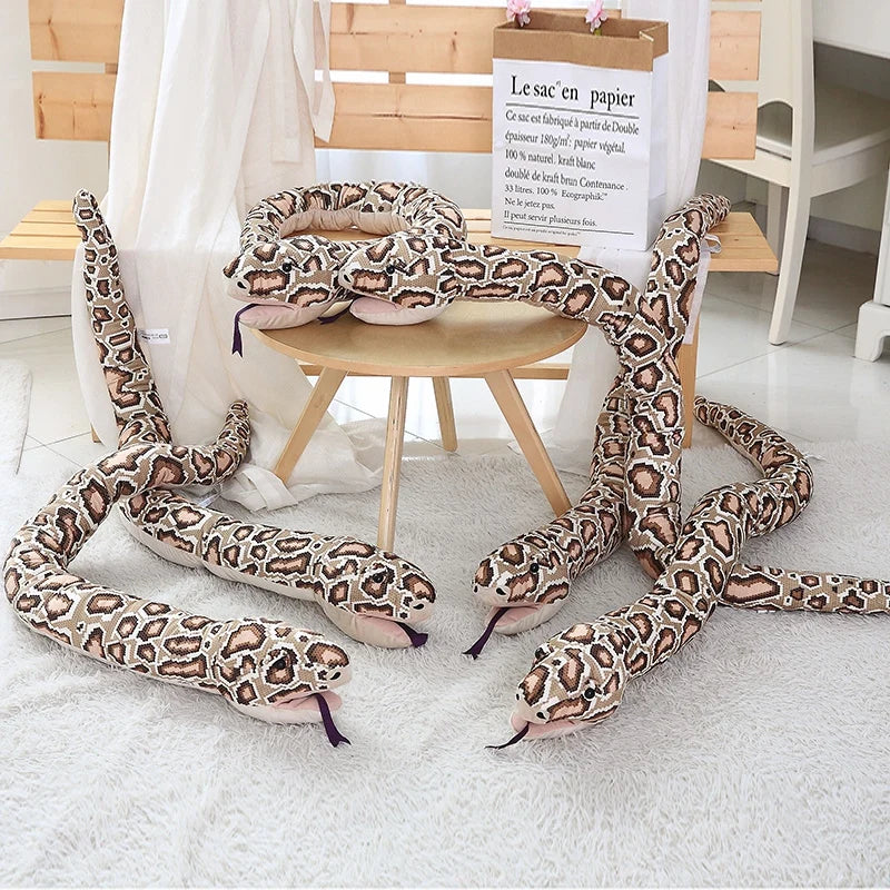 1pc 155cm Simulation Plush Toys Stuffed Giant Snake Animal Toy Soft Dolls Bithday Christmas party Gifts baby Funny Dolls