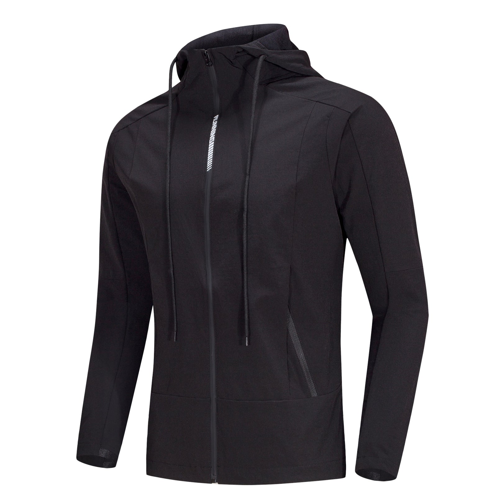 Gym Men Running Sports Jacket Fitness Long Sleeve Elastic Tight Hoodies Zipper Slim Hiking Sweatshirts Male Jogging Hooded Coat