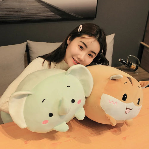 Load image into Gallery viewer, Giant Size Super Soft Plush Toys Stuffed Anima Toys For Baby Gift stuffed Pillow for collection Elephant&amp;Cat&amp;Hamster&amp;Frog&amp;Panda
