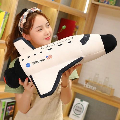 Load image into Gallery viewer, New Plush Astronaut Spaceship Toy Stuffed Soft Doll Cartoon Pillow Kids Toys Creative Plane Toys Children Boys Birthday Gift
