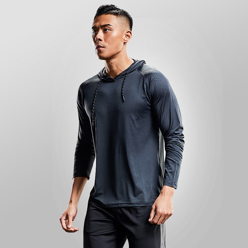 Load image into Gallery viewer, Men&#39;s Running Hoodies Tracksuit Gym Jogging Hooded Sport Clothing Training Sweatshirt with Hood Workout Fitness Shirt Sportswear

