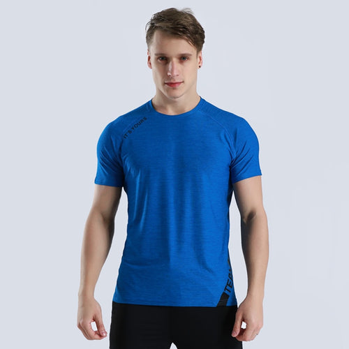 Load image into Gallery viewer, Men Gym Fitness Short Sleeve Top T-Shirt Male Running Sweatshirt  Exercise Jogging Sportswear Compression Sport Clothes Rashgard
