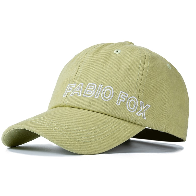 Women Men Cotton Kpop Brand Cap Fashion FABIO FOX Embroidered Baseball Cap Casual Adjustable Outdoor Couple Streetwear Hat