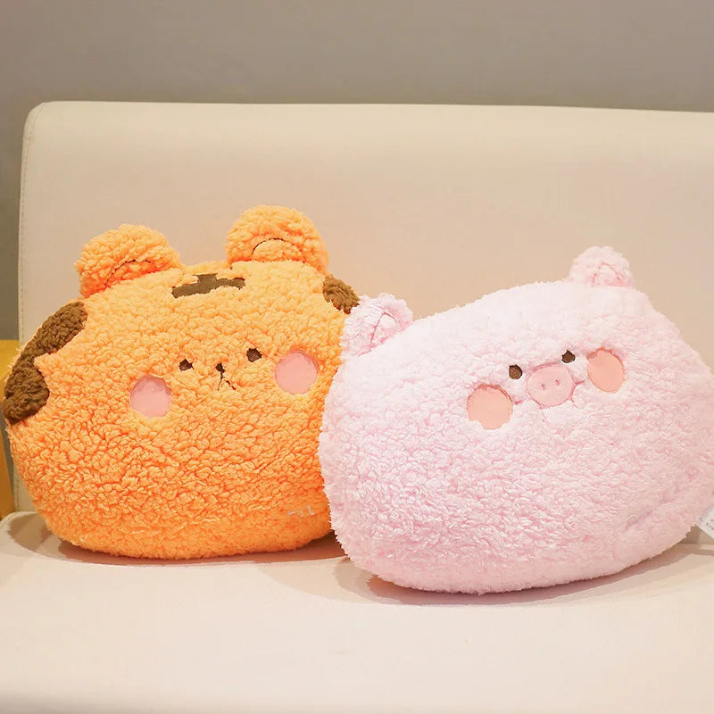 Nice Cute 35CM Plush Animals Pillow Soft Lovely Bear Rabbit Frog Tiger Pig Doll Sofa Chair Cushion For Girls Birthday Gifts